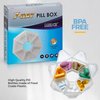 MEDca Weekly Pill Organizer Clear 7-Sided Pill Reminder, Round Shaped