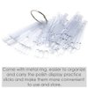 KINGMAS 150 Pcs Nail Swatches Sticks with Ring, Clear Nail Art Color Display False Nail Tips Polish Practice Sticks (1~150 Number Posted)