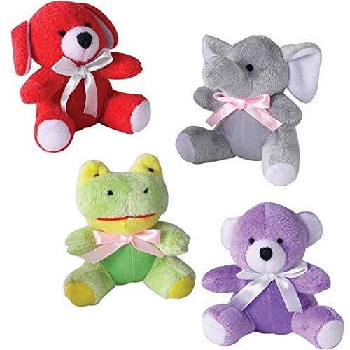Zanies ITTY BITTIES Small Breed Dog Toy Brightly Colored Squeaker Toys Choose Character(Full Set - All 4 Toys)