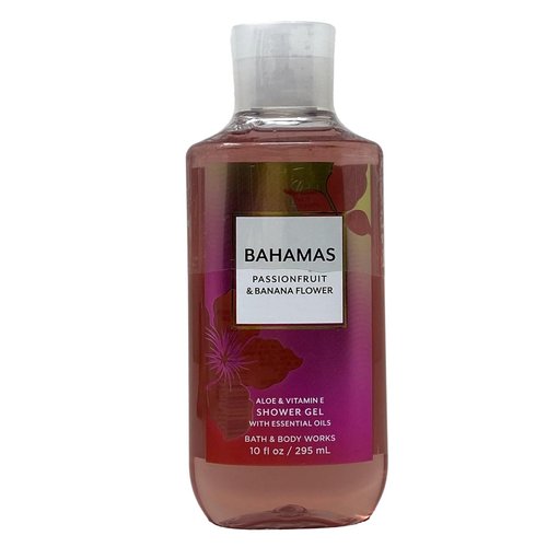 Bath & Body Works Bahamas Passionfruit & Banana Flower - 3 Pack - Shower Gel with a Himalayan Salts Springs Sample Bar Soap.