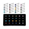 SLVIEKAE Nose Pierce Kit, Disposable Safe Piercing Kit, Nose Stud Pierce Gun with 24 Pcs Nose Studs (Multicolor)