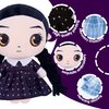 Rugvan Girls Plush Dolls Toy with 3 Dress-Up Outfits,10 Inches Halloween Doll with Dresses,Stuffed Doll Set for Birthday and Party Favors, for Girls and Kids
