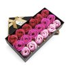 Bath Soap Rose Flower - Rose Petals for Bath, Floral Scented Rose Soap Petals Body Soap in Gift Box for Valentine's Day Anniversary Birthday Mothers Day, Gifts for Her (18 Pcs/Box Gradient Pink)