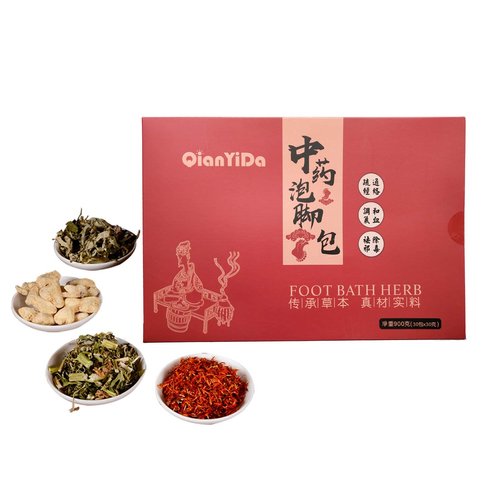 QianYiDa Foot Bath Herb, Foot Soak Herbal Chinese Medicine for Foot Reflexology Herbs 31oz 中药泡脚足浴包 真材实料 老姜 红花 艾草 益母草 900g