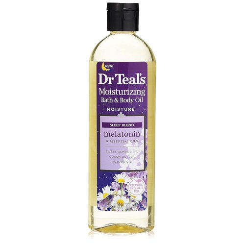 Dr Teal's Melatonin Essential Oil Moisturizing Bath & Body Oil 8.8oz (Packaging May Vary)