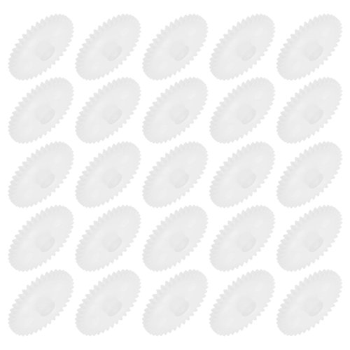 MECCANIXITY 30Pcs Plastic Gears 40 Teeth Plastic Single Gears Model 402AA Reduction Gear for RC Car Model DIY Robot,White Module 0.5