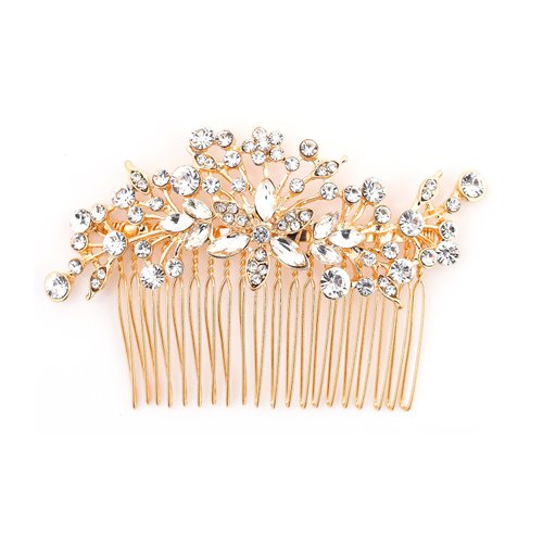 DaXi Wedding Hair Side Combs Bridal Hair Combs Bridal Shower Hair Clips for Brides and Bridesmaids
