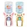 LUOZZY 2 Pcs Mini Water Dispenser Toy for Kids Simulation Animal Water Machine Toy for Kids Water Dispenser Dollhouse Toy (Rabbit Pig)