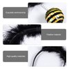 minkissy Bee Headbands for Party 3Pcs Bee Tentacle Headbands Antenna Ball Hair Hoop Sequins Costume Headband for Kids Adult