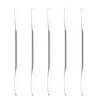 Wismee 5Pcs Makeup Spatula tool metal Set Professional Beauty Stainless Steel Cosmetics Mixer Long Metal Spatula Depotting Mixing Tool (#1)