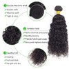 26 28 30 Inch Kinky Curly Brazilian Remy Human Hair 3 Bundles Weaves Natural Balck Color Real Unprocessed Virgin Hair Extensions Curly Wave Hair Bundles For Women