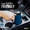 Ello Magnet 18oz Vacuum Insulated Stainless Steel Travel Mug with Side Handle and Leak-Proof Slider Lid and Built-in Coaster, Keeps Hot for 5 Hours, Perfect for Coffee or Tea, BPA-Free, Matte Black