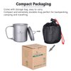 Boundless Voyage Titanium Cup with Lid Outdoor Camping Ultralight Water Tea Coffee Mug 200ML/300ML/450ML (200ml (6.7fl oz))