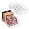 Makeup Palette Organizer2 Pack Acrylic Eyeshadow Palette Pallet,6.7x4.9x1.6 in 7 Sectons BPA-Free Make Up Blush,Contour Storage Holder Cosmetic Eye Shadow Display Stand Clear Rack Vanity Holder(Clear)