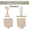 Ibambo 10 Pack Natural Bamboo Straws - Ecofriendly Reusable Straws, 8 inch Biodegradable Straws, Compostable Straws with Straw Cleaner, Bamboo Reusable Straws Alternative to Plastic Disposable Straws