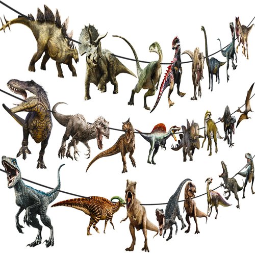 Dinosaur Party Banner Dinosaur Birthday Party Decorations 3Pcs Dinosaur World Party Cutout Banners T-Rex Hanging Decoration for Dino Theme Baby Shower Supplies
