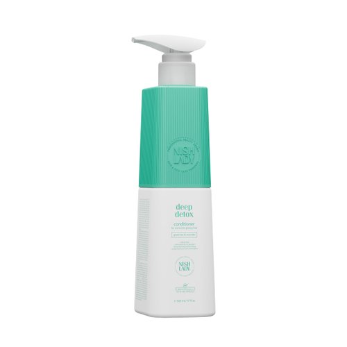 Nishlady Deep Detox Clarifying Shampoo for Normal to Greasy Hair, 503 ml | Green Tea & Avocada Extracts (Conditioner)