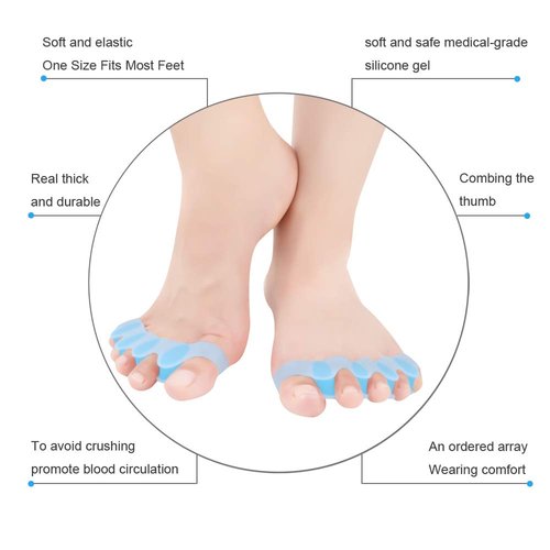 Gel Toe Stretcher & Toe Separators, Bestrice Bunion Corrector, Toe Protectors Straightener Flexible,Orthopedic Toe Corrector, Bunion Relief, Yoga Toes,Hammer Toe and More for Women and Men (1 Pair) …