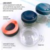 Portable Detachable 4 Compartments Pill Vitamin Box, Waterproof Travel Pill Case Holder Bottle with handle. Purse Pocket Outdoor Hiking Camping Organizer Container