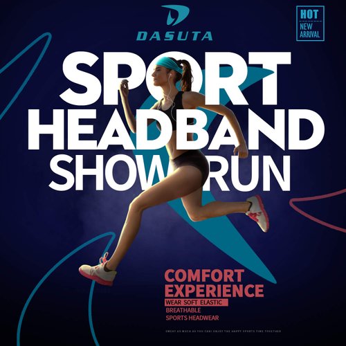 DASUTA Workout Headbands for Women Sports Sweatbands Yoga Hairbands for Fitness Elastic Athletic Non Slip Wicking Headscarf for Men Womens and Girls 10 PCS (Style 4-10 Color)