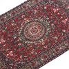 LZKW Turkishness Floral Print, Doll House Asseccories Dollhouse Furniture Dollhouse Blankets Dollhouse Accessories 1:12 Miniature Carpet for Miniature Dollhouse(Red Satin)
