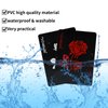 Joyoldelf Playing Cards, Waterproof Deck of Cards with Unique Pattern & Flower Backing, PVC Poker for Party, Game and Magic
