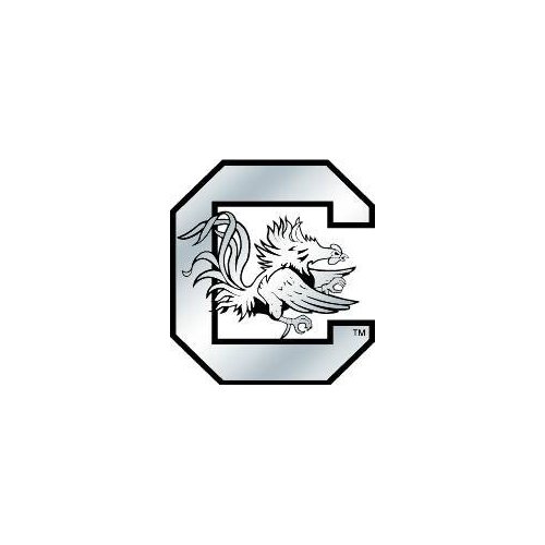 Caseys Distributing South Carolina Gamecocks Silver Auto Emblem