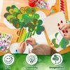 JarThenaAMCS 60Pcs St. Patrick's Day Shamrock Scratch Art Set Green Clover Scratch Paper with Ribbon Wooden Stylus Stick 3 Colors Scratch Off Paper for DIY Craft Irish Party Supplies
