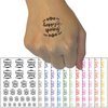 Happy Spring Bird and Flowers Temporary Tattoo Water Resistant Fake Body Art Set Collection - Purple (One Sheet)