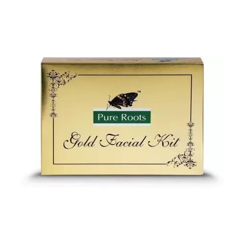 Gold Facial kit Natural and Organic Ingredients Suitable for All Skin Types 80 Grams with complimentry Aloe Vera Lotion