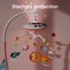Eners Crib Mobile Music Box, Baby Mobile Spinner with Lights, Rotation, Moon and Star Projection, Crib Toys Attachments for Boys Girls (Music Box Pink)
