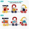 Generic Baby Montessori Educational Science Kits, Lock and Key Car Toys， for 18+ Months Preschool Children, Toddler Travel Toys Sensory Fine Motor Skills, Gift for Boys Girls