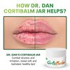 Dr. Dan's Cortibalm Jars-3 Pack- for Dry Cracked Lips - Healing Lip Balm Jar for Severely Chapped Lips - Designed for Men, Women and Children -