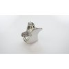 Generic Small mini heart silver metal hair claw clip (Clip quantity: 1 clip)