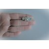 Generic Small blue and golden yellow stone metal alligator hair clip for fine thin hair (Clip Quantity: 1 Clip)