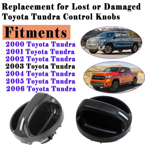 3 Pack 559050C010 Tundra Control Knob Compatible with 2000 2001 2002 2003 2004 2005 2006 Toyota Tundra Climate Control Knob 55905-0C010 Air Conditioner Heater Control Switch Knob