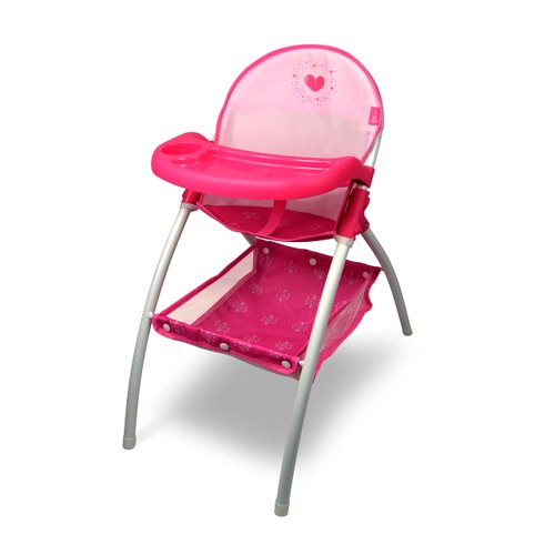ANIVIA Baby Doll High Chair, High Chair for Dolls Up to 16'' (DH010-PINK)