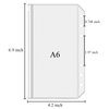 Antner 12pcs A6 Size Binder Pockets 6 Holes Budget Cash Envelopes for Budgeting, Clear Zipper Folders Loose Leaf Bags for A6 6-Ring Budget Binder, Waterproof PVC Document Pouch Filing Bags