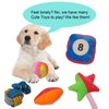 SZKOKUHO Puppies Pet Multiple Designs Rope Dog Chew Toys,Cute Stuffed Plush Puppy Squeaky Toys for Small Medium Dogs Interactive Play Exercise (Pack of 15)