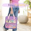 GRAOSO Carrying Case Compatible with Little Tikes Story Dream Machine Books, Hold Up to 8 Characters and 24 Books, Toy Storage Bag for Storybook, Character Collection, Purple (Bag Only)