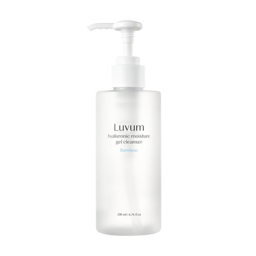 LUVUM Bamboo Hyaluronic Moisture Gel Cleanser 6.76 fl. oz - Hyaluronic Acid Cleanser - Bamboo Extract - Deep Pore Cleansing - Gentle Formula for Sensitive Skin - Korean Gel Facial Wash