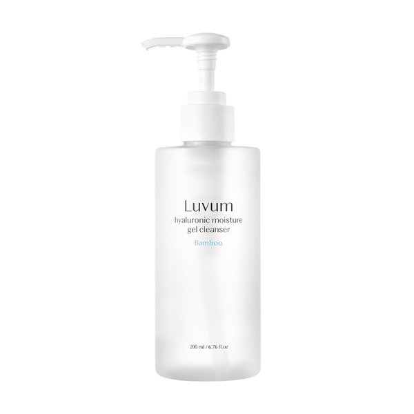 LUVUM Bamboo Hyaluronic Moisture Gel Cleanser 6.76 fl. oz - Hyaluronic Acid Cleanser - Bamboo Extract - Deep Pore Cleansing - Gentle Formula for Sensitive Skin - Korean Gel Facial Wash