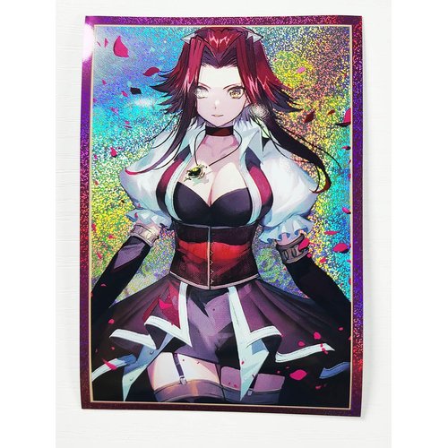 50ct (Akiza Izinski) Holographic Top Loading Trading Card Sleeves for YuGiOh/Japanese Art Anime Printing Card Sleeves Protectors 63x90mm (A10)