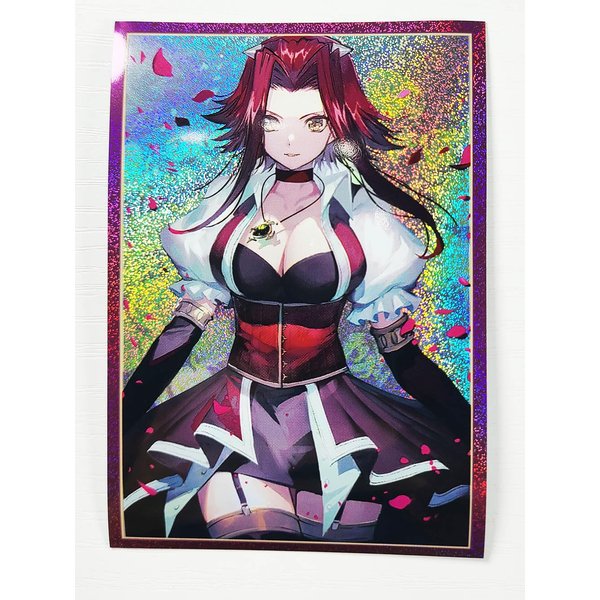 50ct (Akiza Izinski) Holographic Top Loading Trading Card Sleeves for YuGiOh/Japanese Art Anime Printing Card Sleeves Protectors 63x90mm (A10)