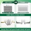 Lash Clusters,96 Pcs Cluster Lashes D Curl 10mm DIY Lash Extensions Eyelash Clusters,KEYYOU Volume Wispy Individual Lashes Soft&Comfortable Easy DIY at Home(Y13,D-10mm)