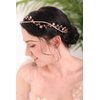 fxmimior Bridal Rose Gold Headpiece Bridal Rhinestone Hair Vine Pink Crystal Hair Accessories Flower Hair Jewelry for Women And Girls Rose Gold Wedding Tiara And Crowns(Headband)