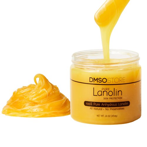Lanolin 2lb. Pure 100% Anhydrous USP grade. Skin moisturizer and Protectant that delivers deep hydration and nourishment, excellent as a nipple cream. Made by DMSOSTORE