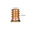 40Pcs Anwenk 1/4"-20 x 15mm Furniture Screw in Nut Threaded Wood Inserts Bolt Fastener Connector Hex Socket Drive for Wood Furniture Assortment (with Hex Spanner)