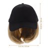 FRCOLOR Canvas Hat Wig Baseball Cap Ponytail Wig Baseball Cap with Hair Extensions Wig Headdress Blonde Wig Short One-piece Hat Wig Hair Cap High Temperature Wire European and American