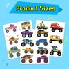 Ozepao Monster Trucks Temporary Tattoo for Kids, 10 Sheets Monster Truck Fake Tattoos for Boys Party Favors, Goodie Bags Stuffers, Brithday Supplies Decorations